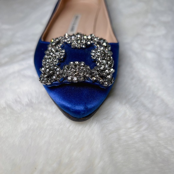 ❤️SOLD❤️Manolo Blahnik hangisi flats royal blue 35.5 - Picture 9 of 10